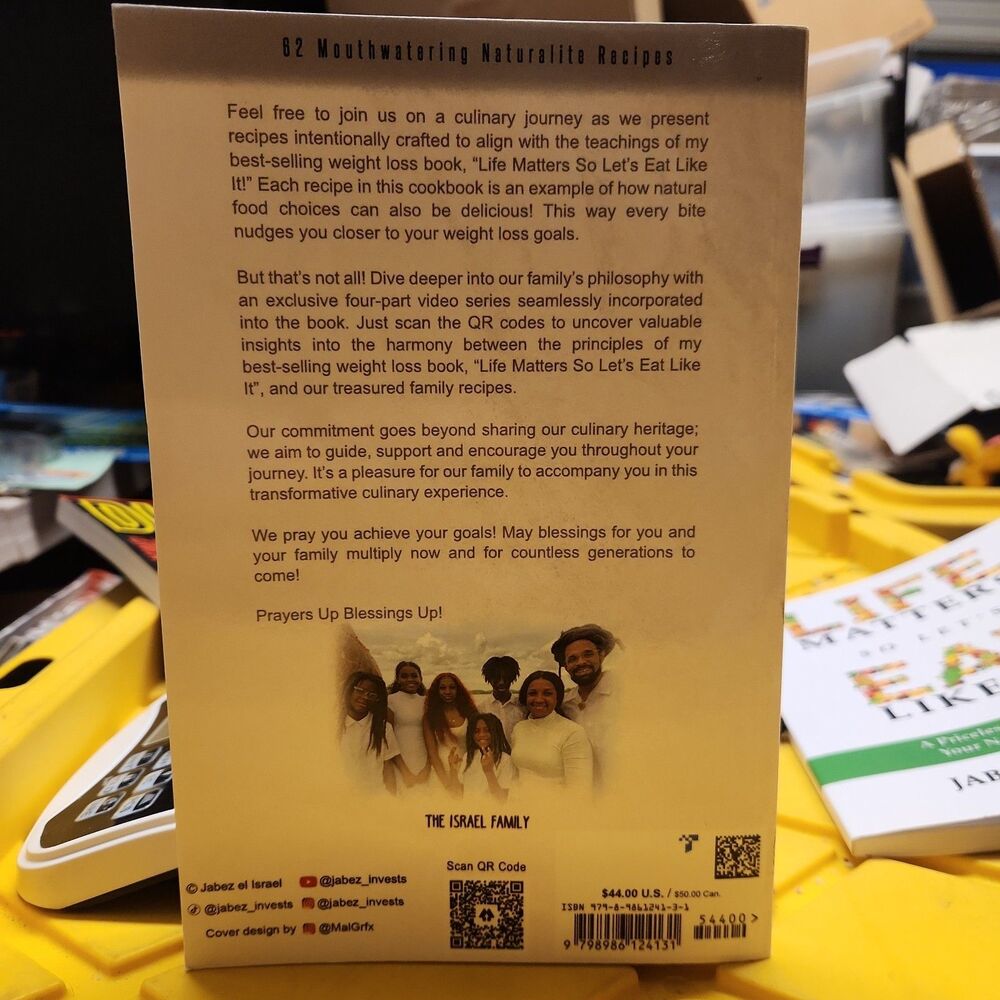 Life Matters So Let's Eat Like It Family Cookbook by Jabez El Israel, Paperback - Picture 2 of 2